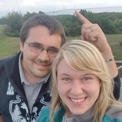 We went up to celebrate our last dating anniversary together in the U.P. It's hard to see but the Mackinac Bridge is in the background.