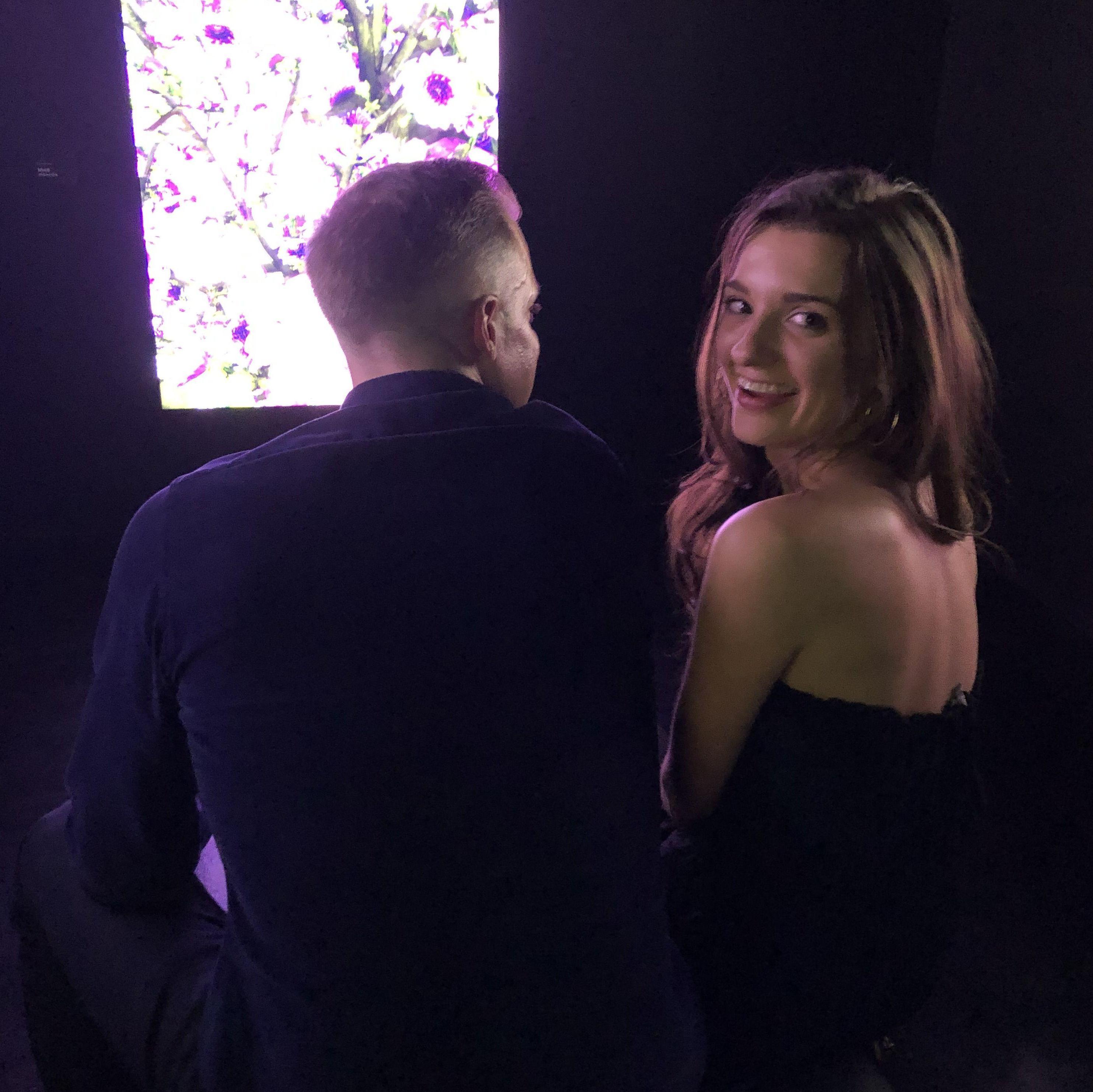 A stranger took this photo on our second date. She said we'd thank her later. Guess that time is now.