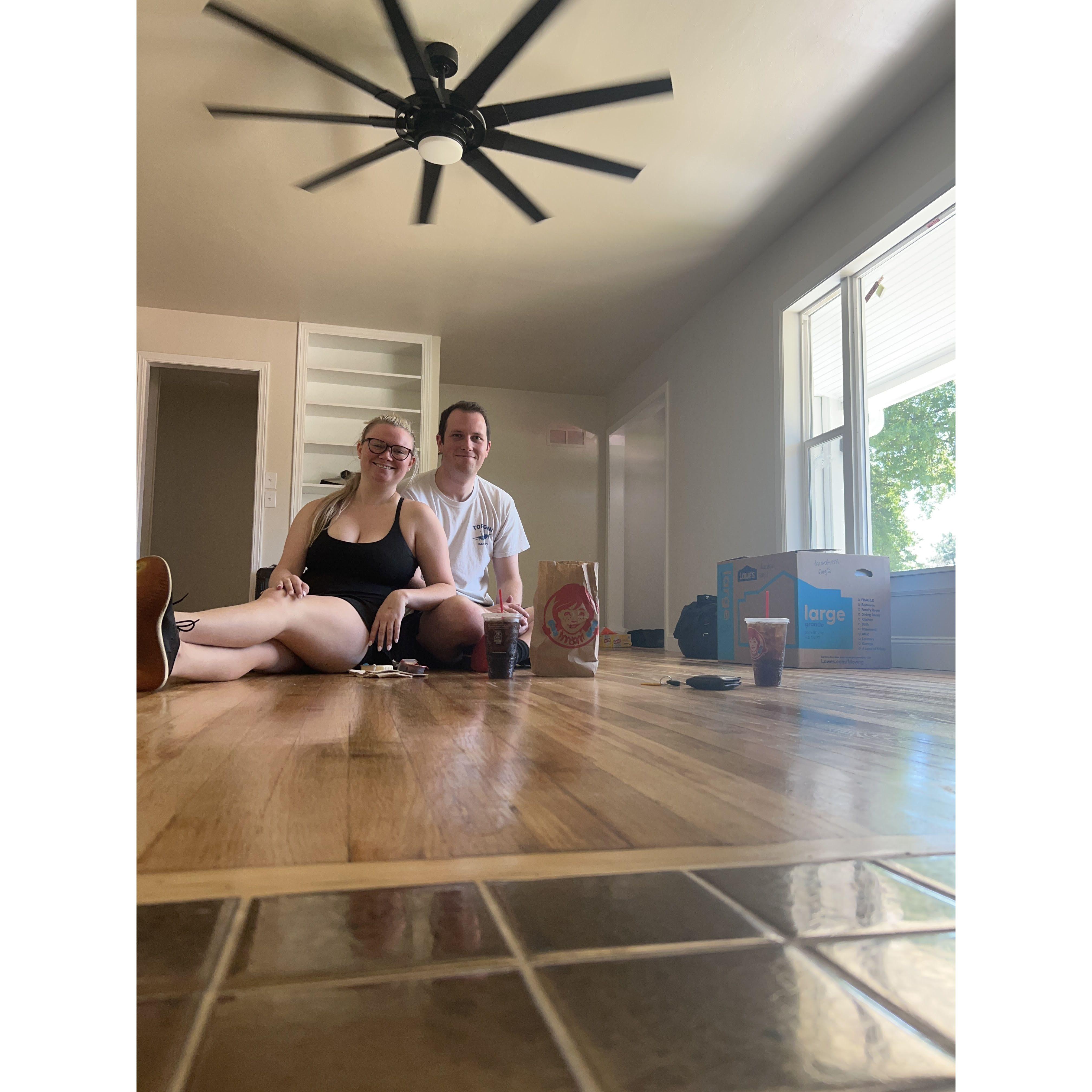 Moving in day in our first home! Featuring a Wendy's lunch break