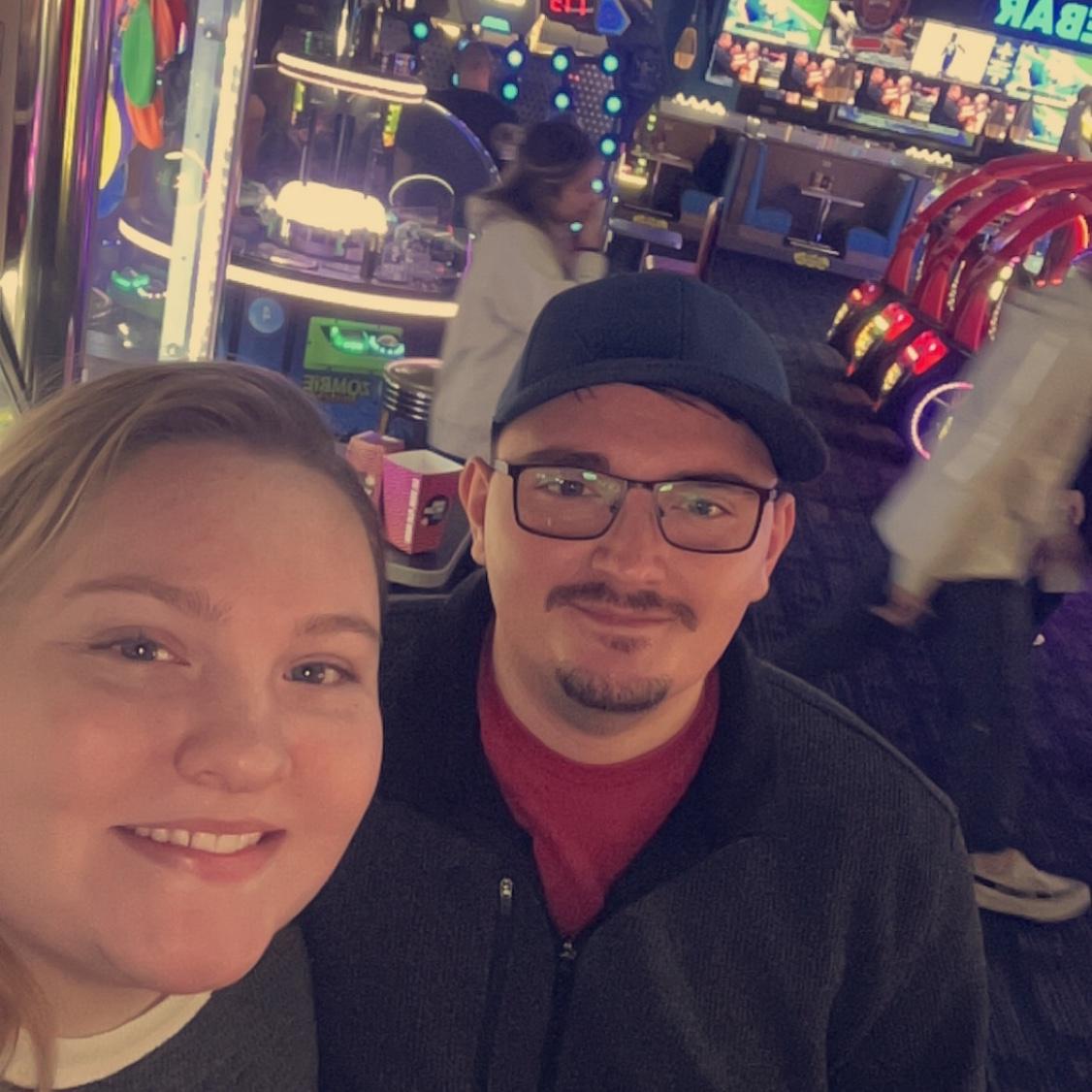 We love going on dates to Dave & Buster's. We seem to go to one on almost all our vacations and play with the family.