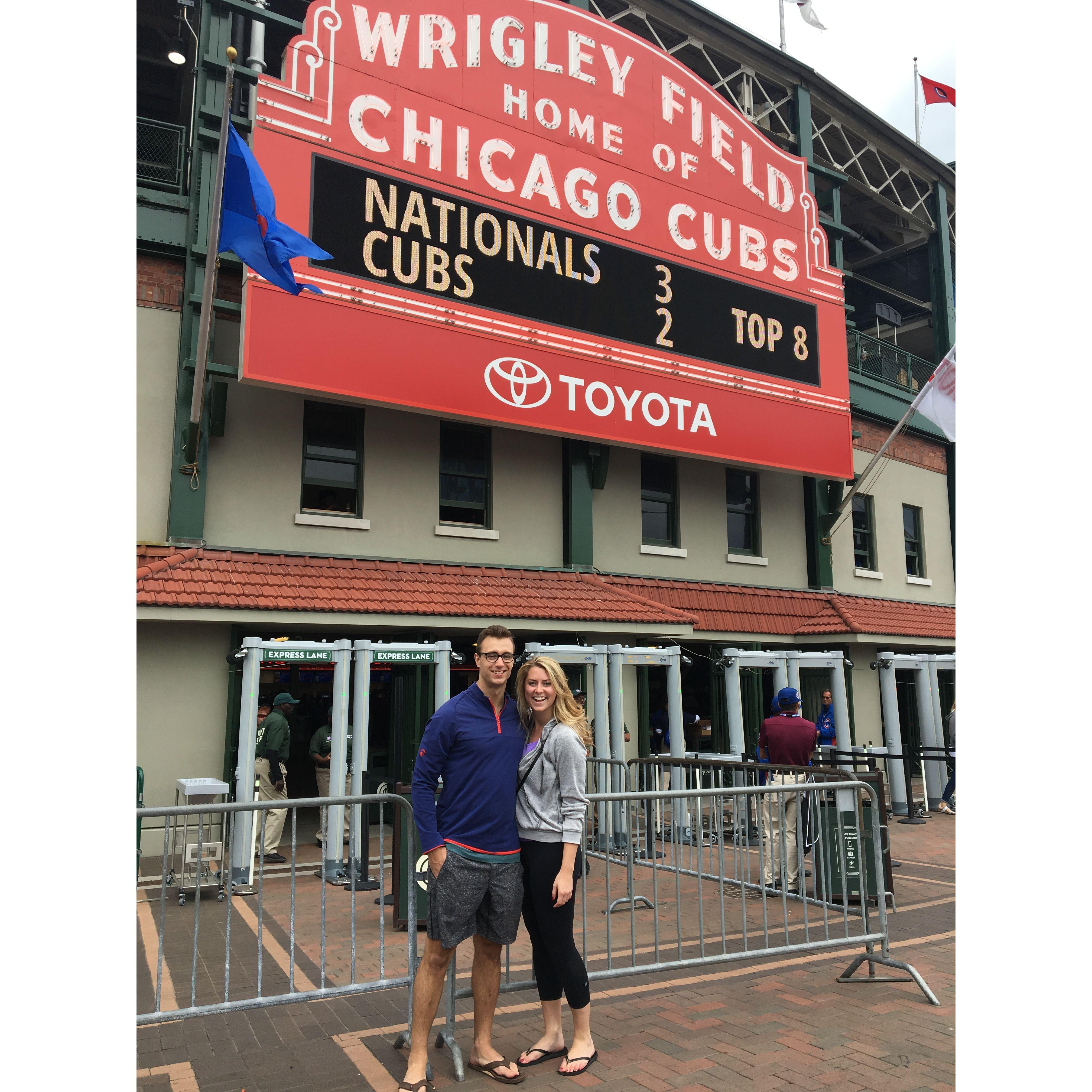 Chris's first time seeing Wrigley field