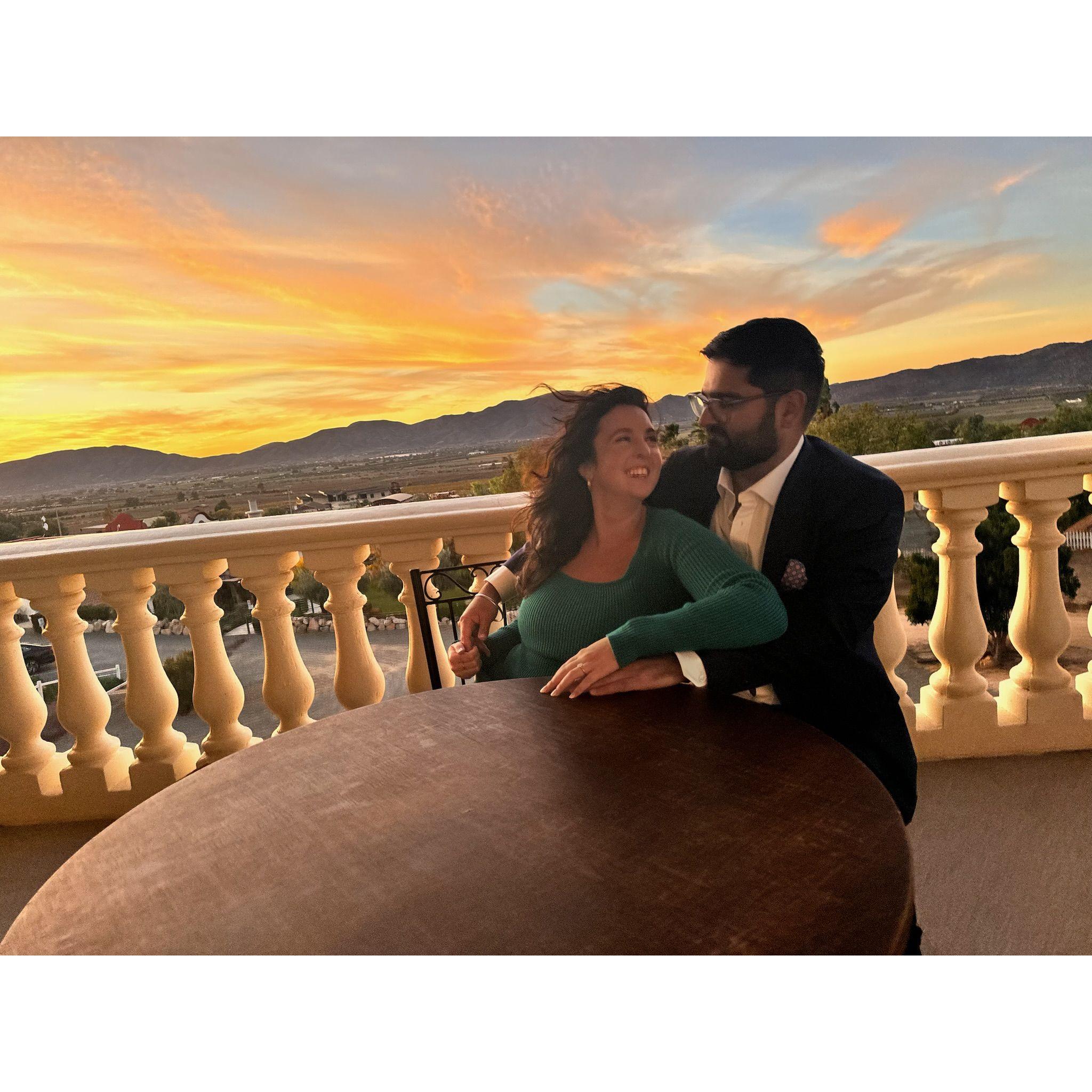 Right after Uday proposed in Hacienda Guadalupe, Mexico