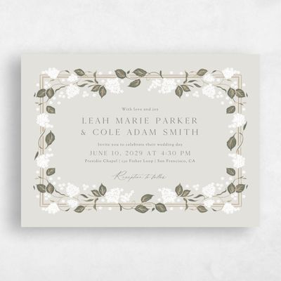 Green Landscape Wedding Invitation - Colette Landscape
