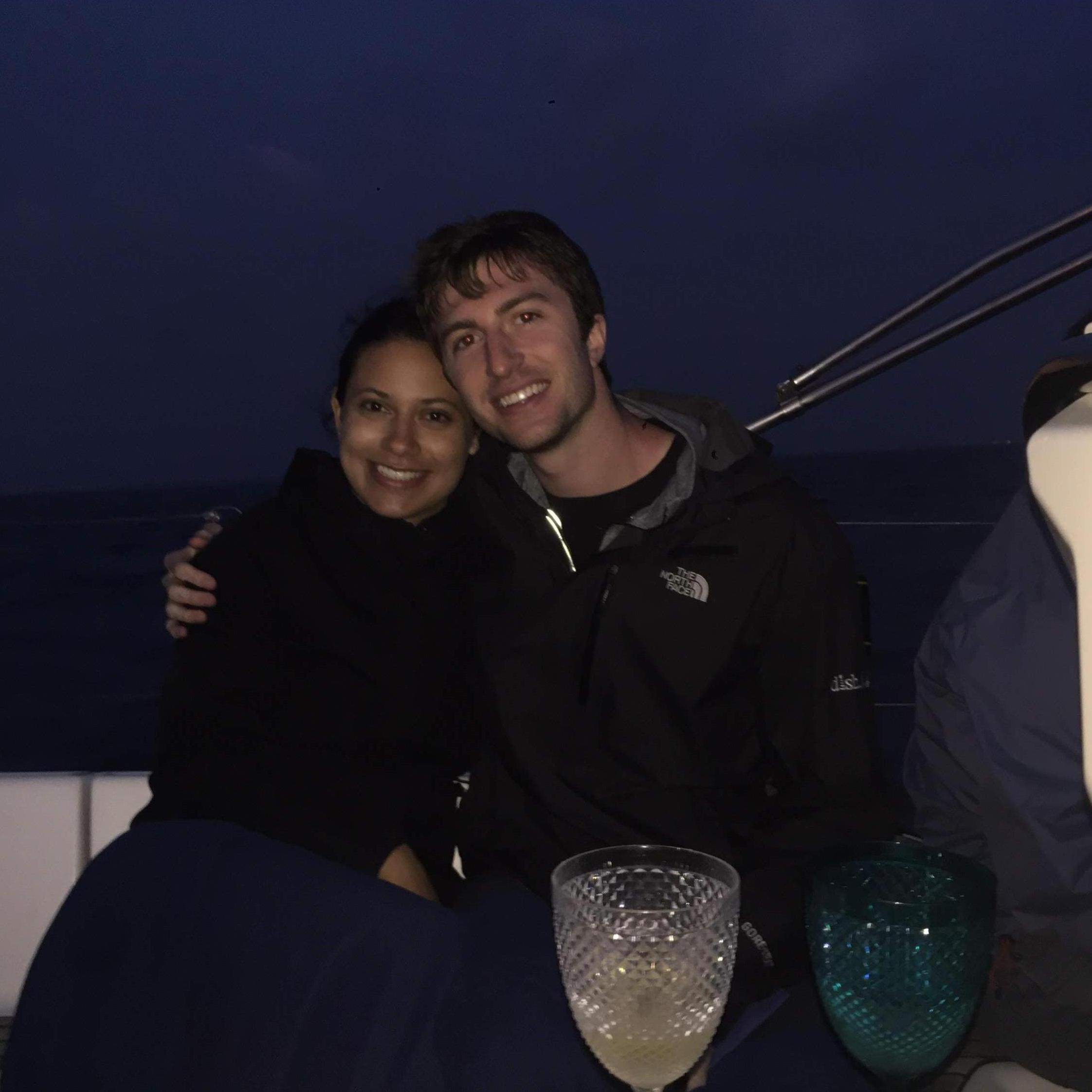 On a sailboat tour in Lisbon