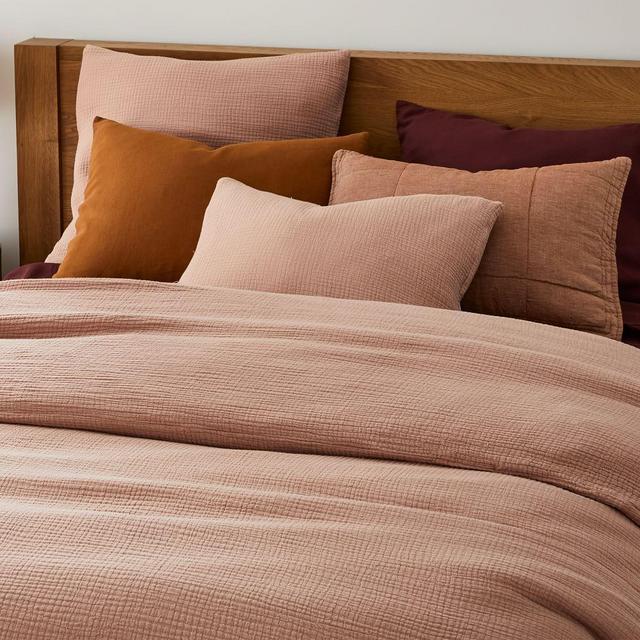 Dreamy Gauze Cotton Duvet, King, Light Sienna