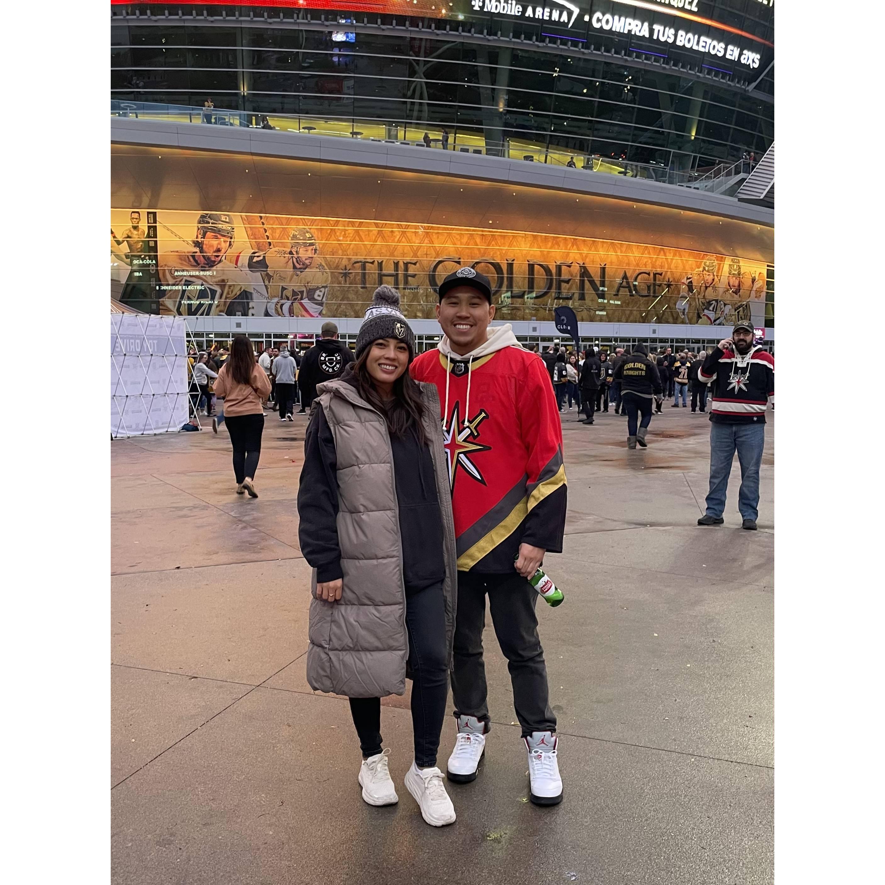 the VGK hate to see us coming! (they're 0-3 for games we attend.. oof!)