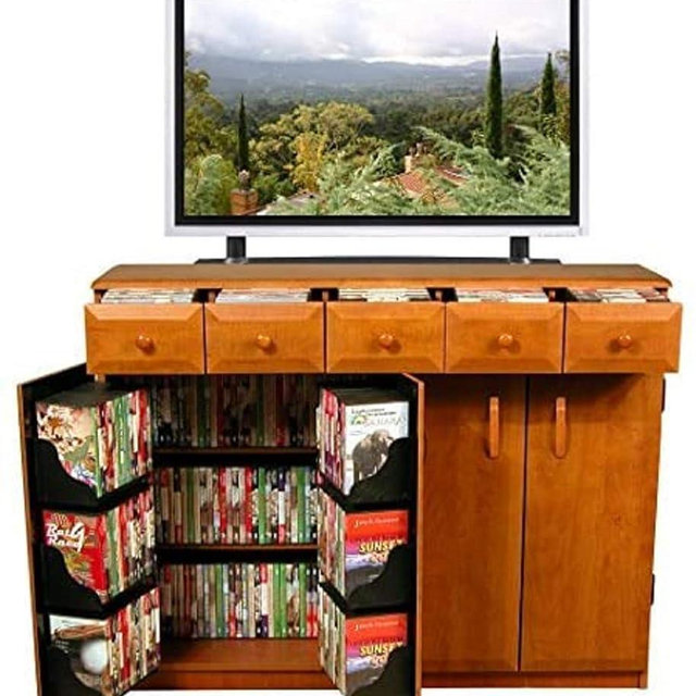 Venture Horizon Media Cabinet with Drawers (Cherry)