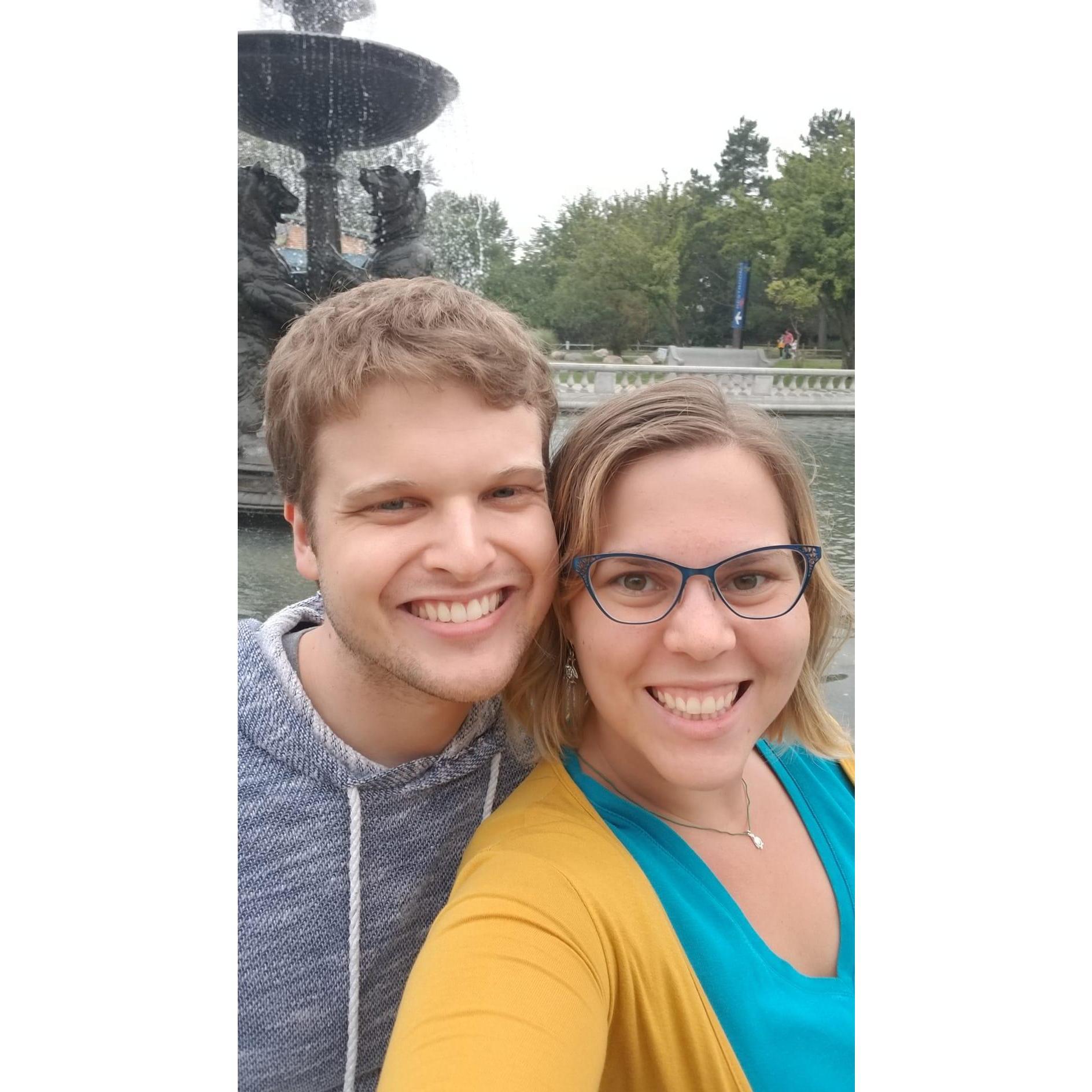 Our first selfie together, from the day we became an official couple - our fifth date!