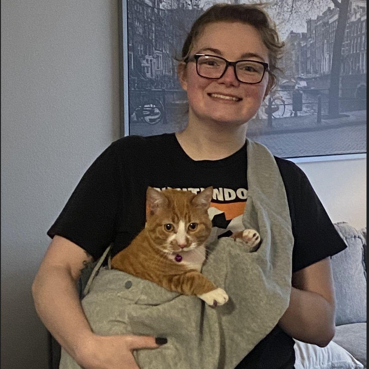 When they aren't traveling, they are spending time with their furry family. Lyla, aka Garfield, aka Menace to Society, aka the Crackon, keeps them on their toes as she demands love and food day by day