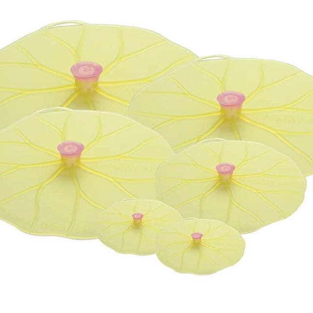 Charles Viancin Lilypad Lid Set of 6 - Large, Medium, Med/Small, Small, Drink Cover Set