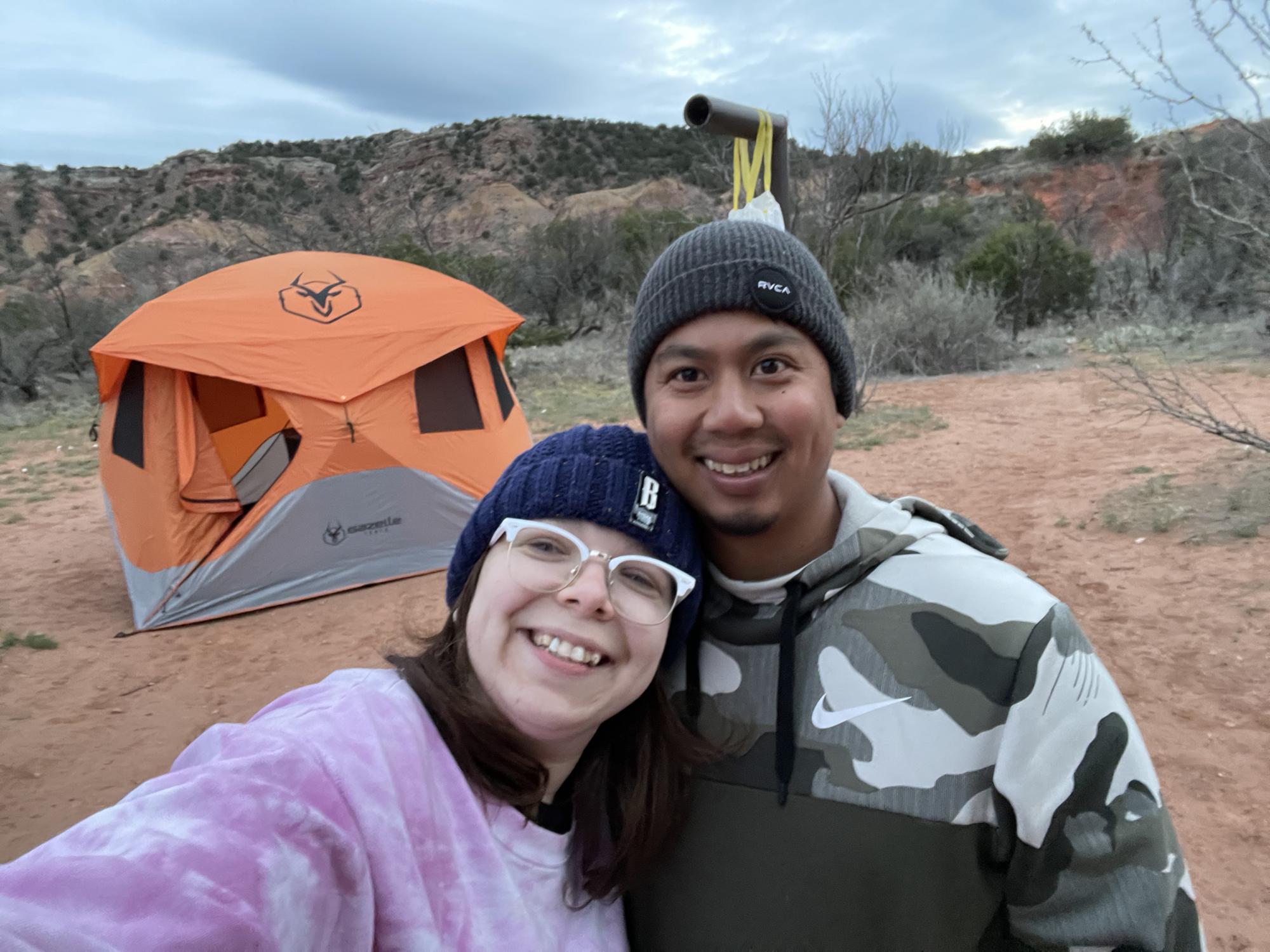 Camping in Palo Duro Canyon State Park. Canyon, Texas. April 2021