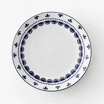 Scallop Print Dinner Plates (Set of 4)