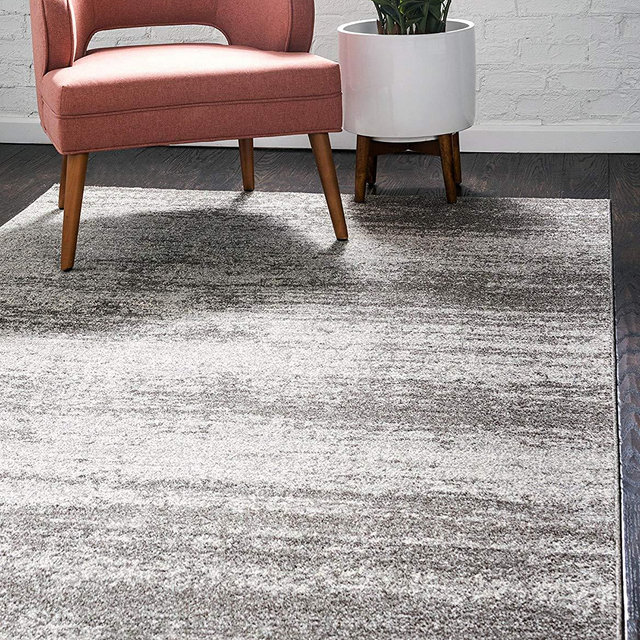 Unique Loom Del Mar Collection Contemporary Transitional Gray Area Rug (5' x 8')