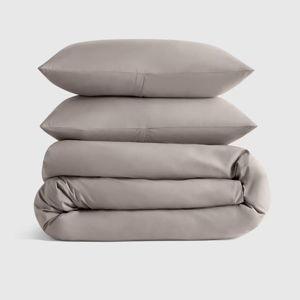 Classic Organic Percale Duvet Cover Set in Dove