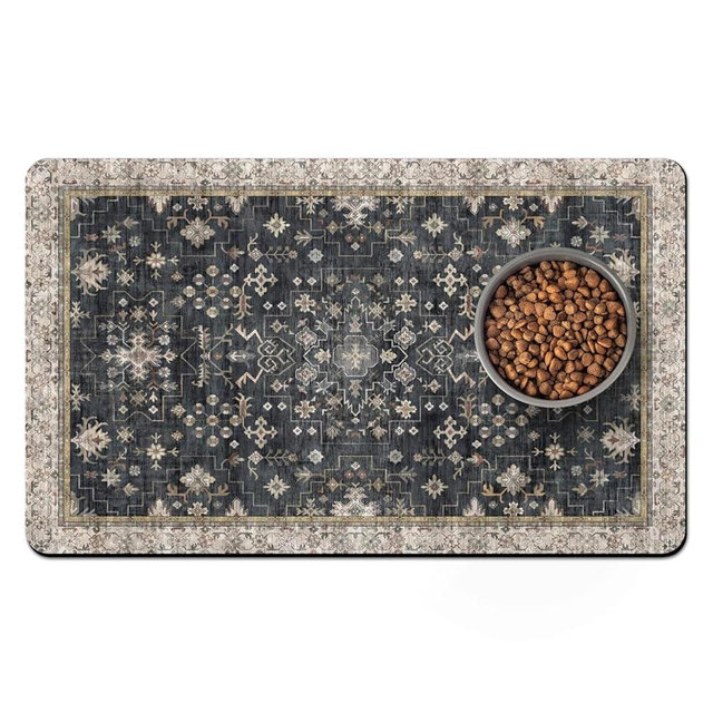Pet Food Mats for Floor, Absorbent Dog Mat for Food and Water Dispenser Mat, Dog Food Mat Quick Dry Cat Food Mat Pet Supplies