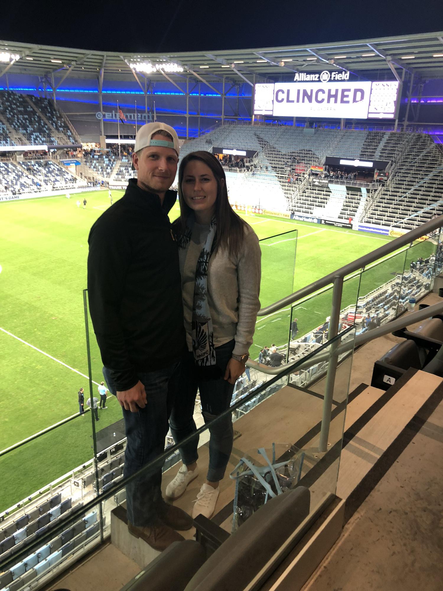 Cheering for the MN Loons!