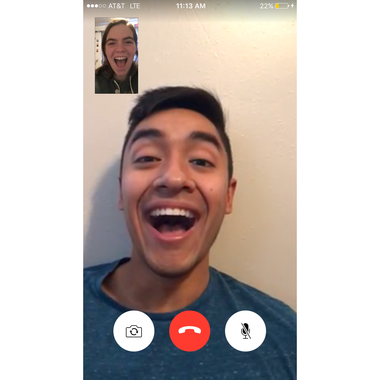 Last face time long distance date!