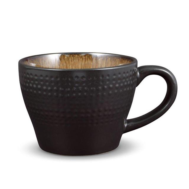 Pfaltzgraff Cambria Jumbo Soup Mug, 1 Count (Pack of 1), black, brown