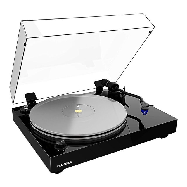 Fluance RT85 Turntable with Ortofon Cartridge, Acrylic Platter, Speed Control, and Vibration Isolation - High Fidelity Vinyl Record Player