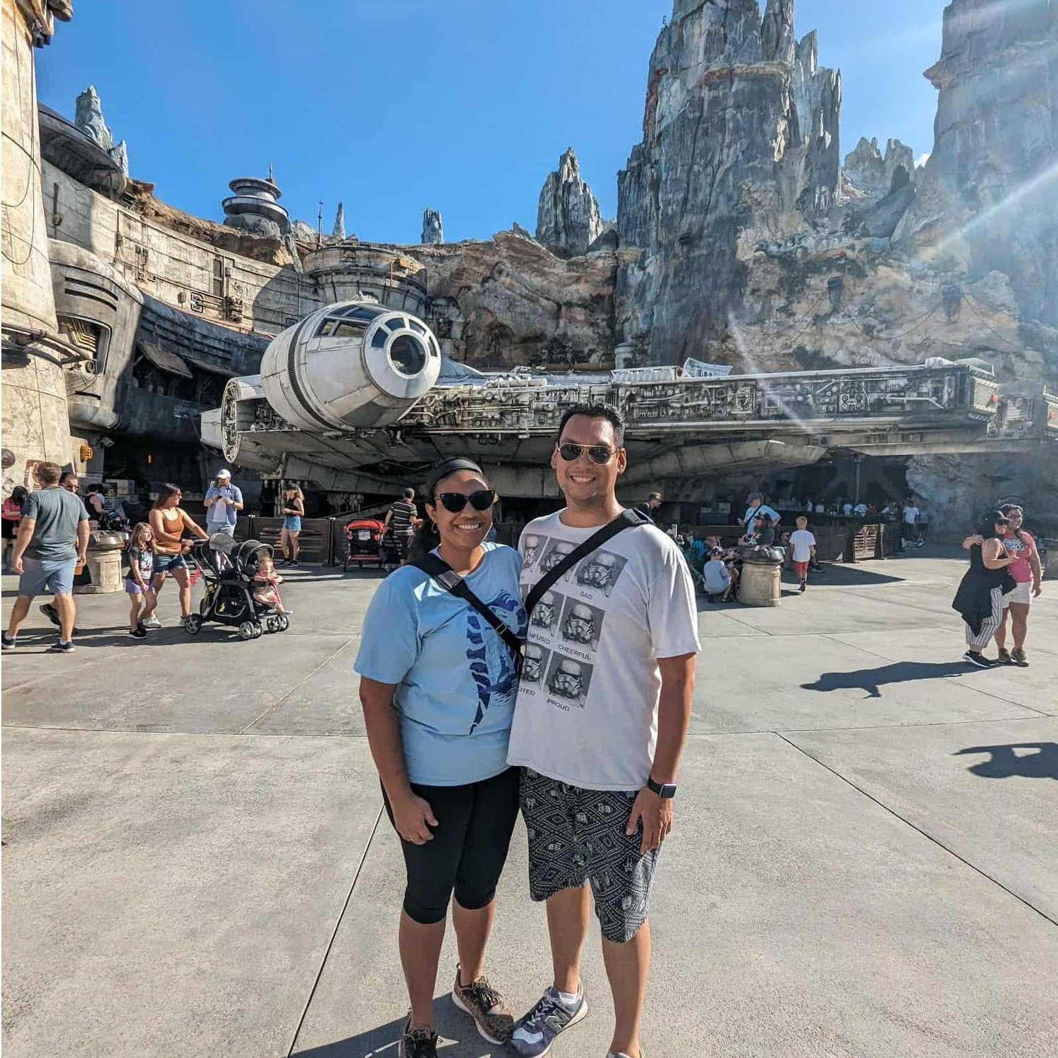 BRB, smuggling some goods out to the galaxy in the Millennium Falcon.