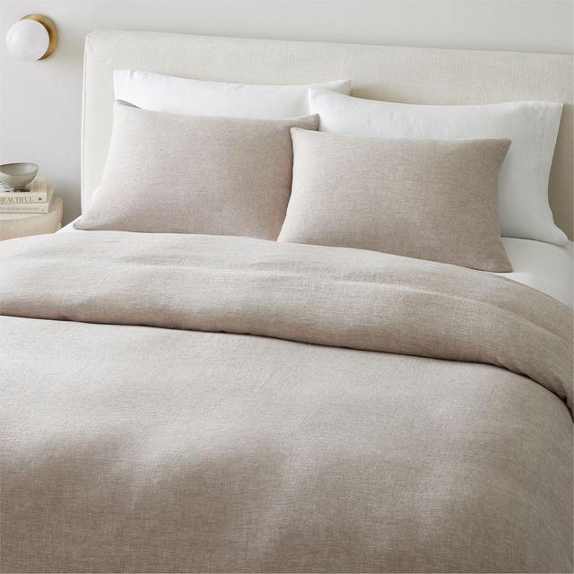 European Flax Linen Full/Queen Duvet, Dark Flax