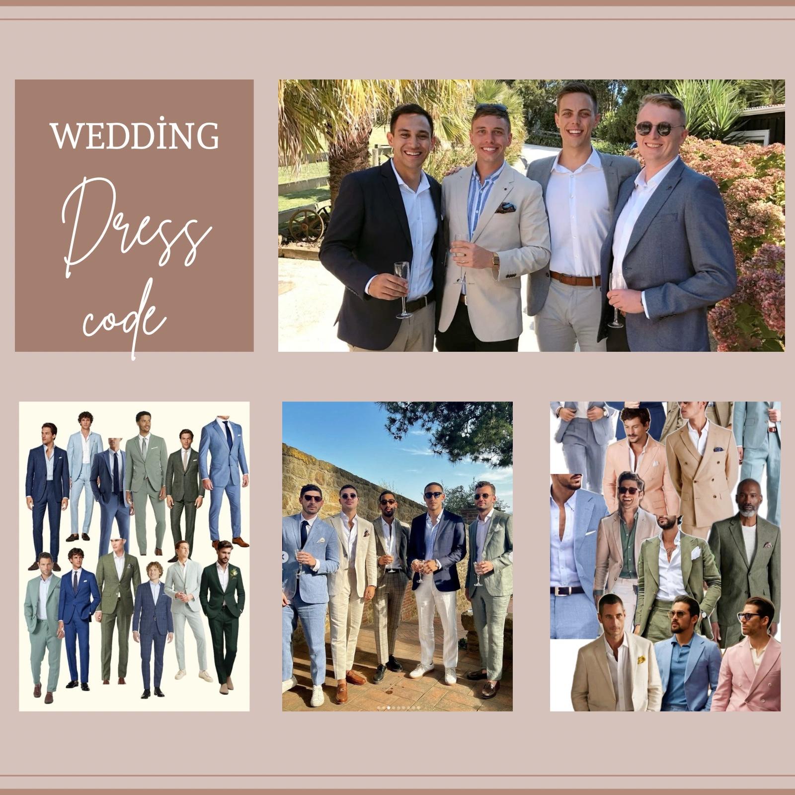 For our ceremony, we kindly ask gentlemen to dress to impress.
Suits and ties are preferred to match the elegance of the occasion.