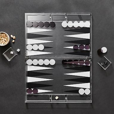 Backgammon Game, Black/White