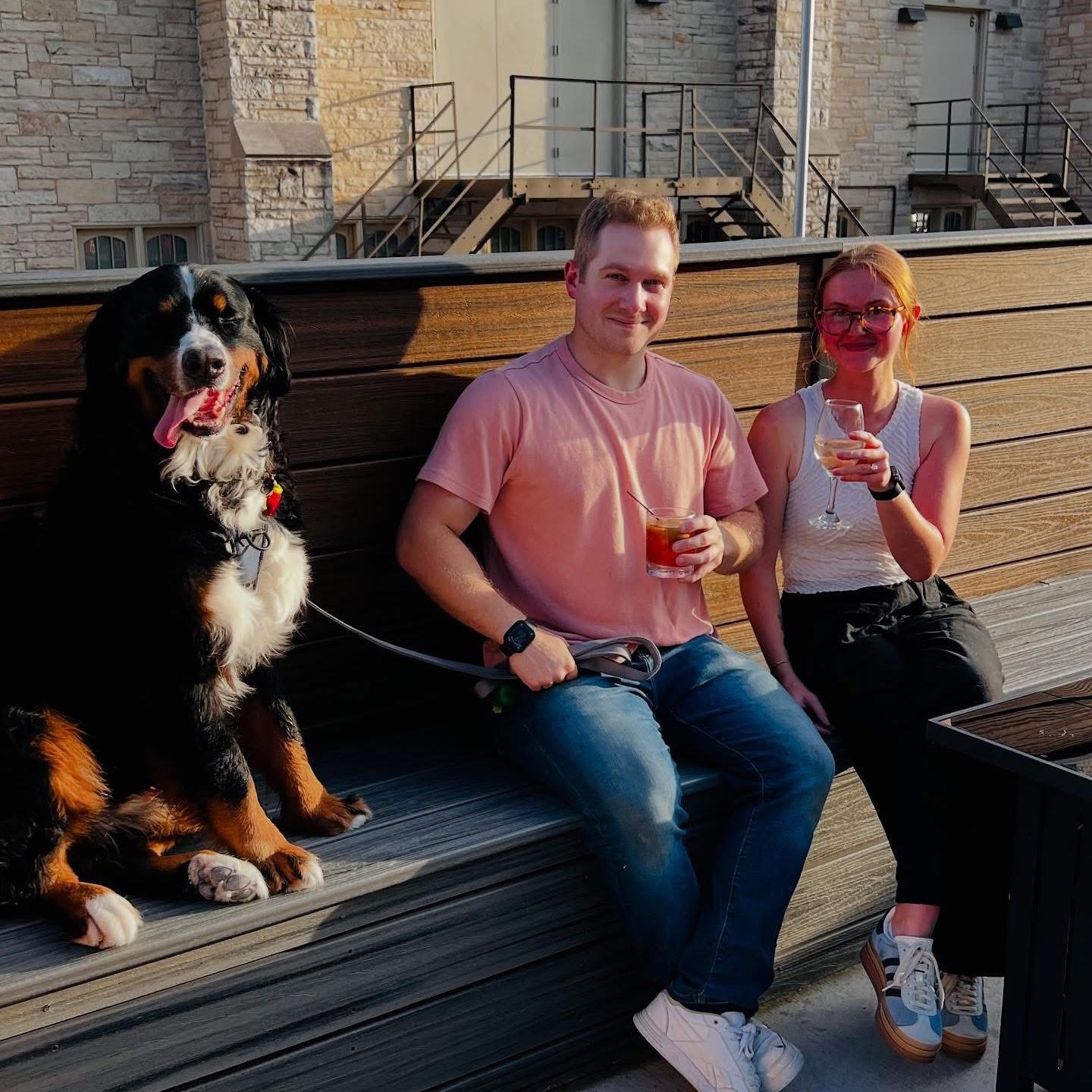 Always hanging out with our pup!