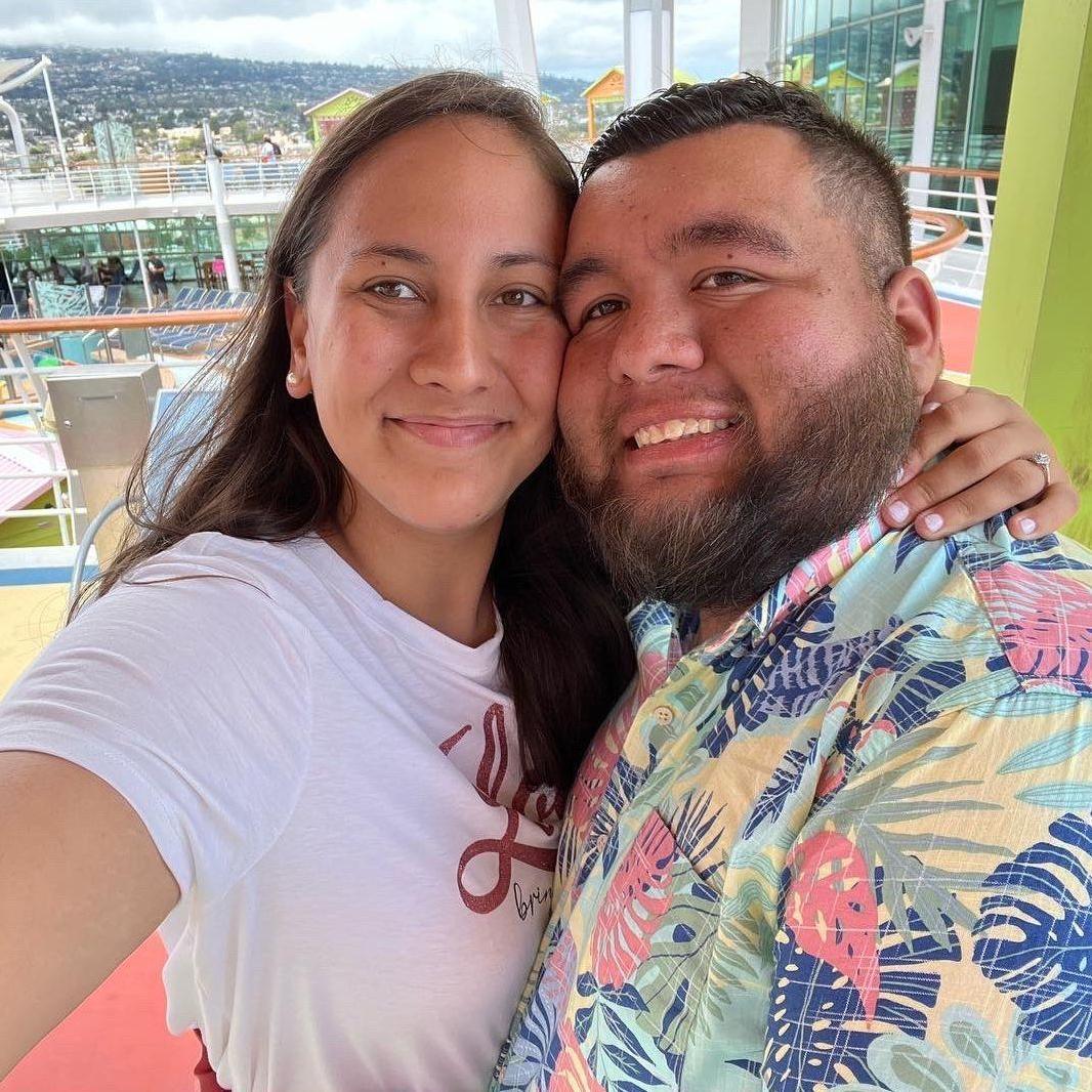 Tori and Ricky on a cruise to Catalina Island and Ensenada, Mexico.