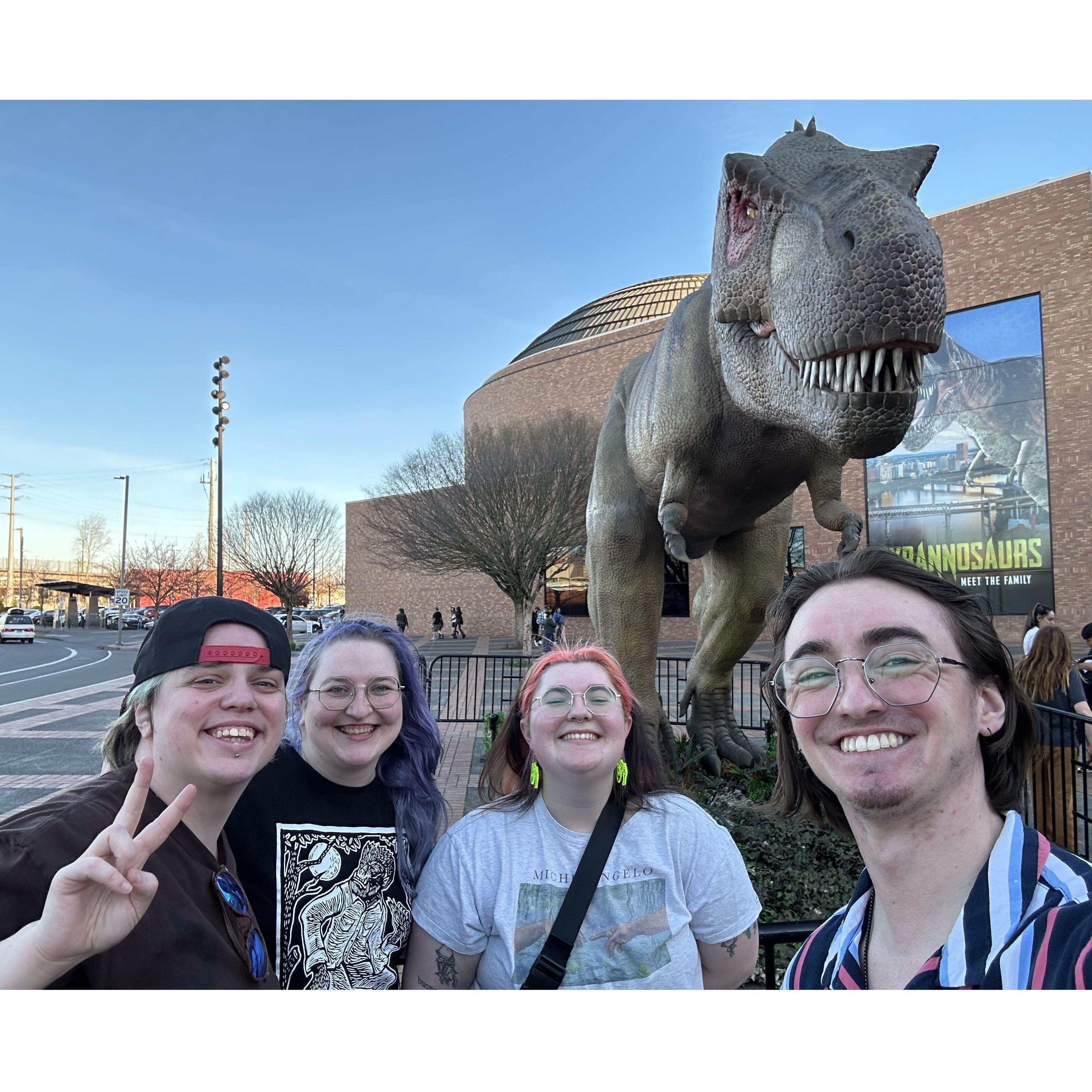 The gang goes to Jurassic Park (OMSI) March 2024