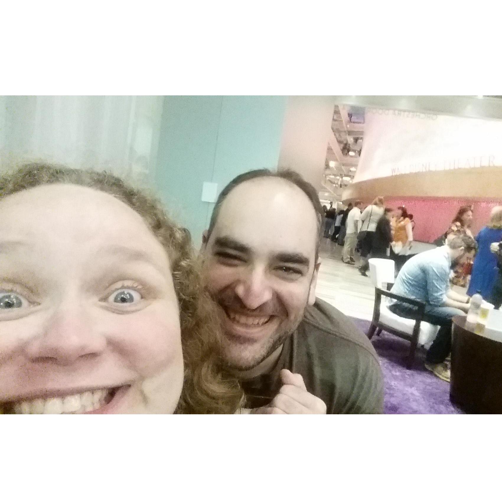 Did we get the Disney Theater sign in the background?? We're so awesome at selfies :)