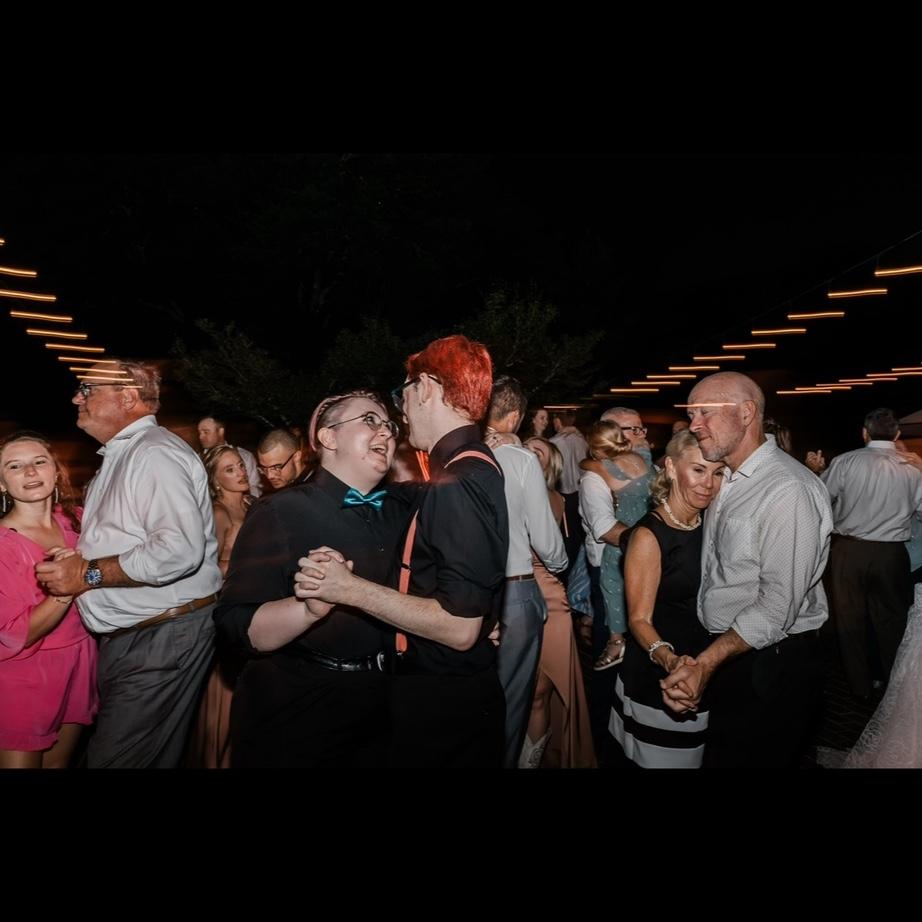 Caught slow dancing at Brian’s friend’s wedding.