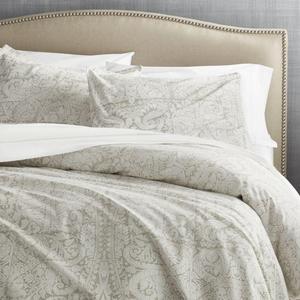 Linley Dove Damask Print Duvet Cover Full/Queen