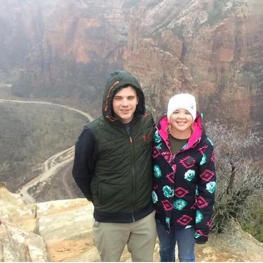 Cody's first time at the top of Angel's Landing.
