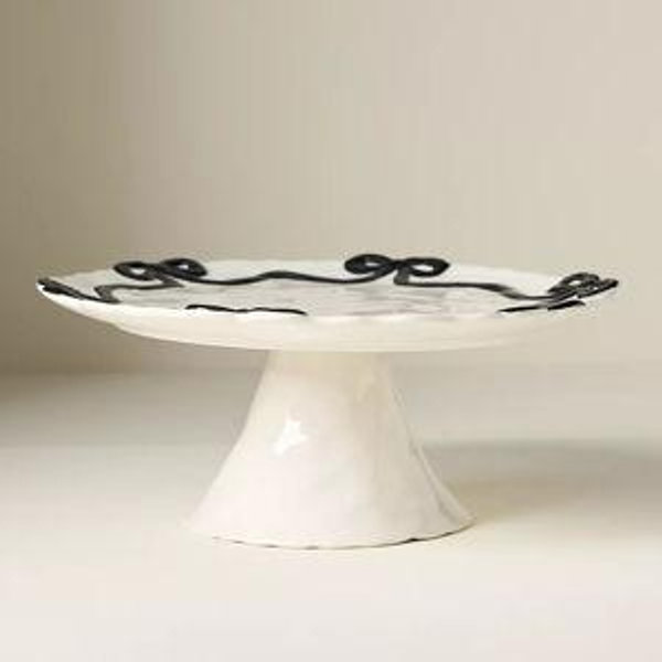 Benedita Bow Ceramic Stoneware Cake Stand