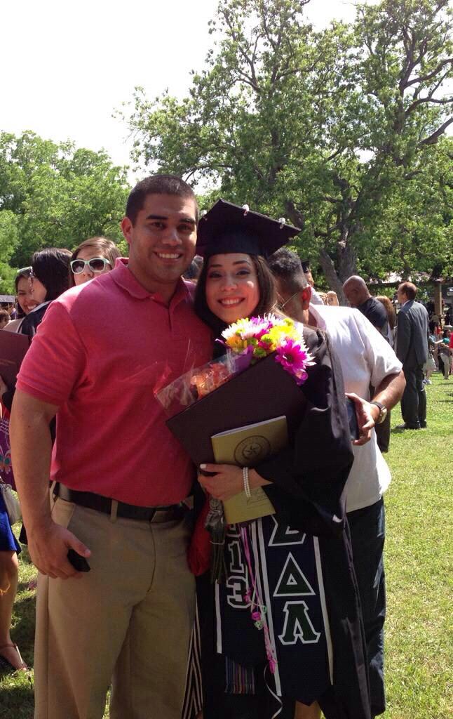 Diana's graduation from Texas State University.