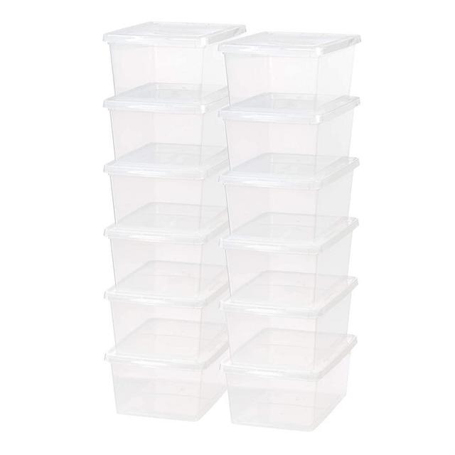 IRIS USA CNL-17 17 Quart Clear Storage Box, 12 Pack