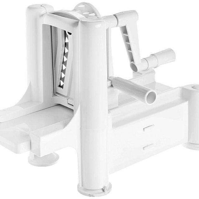 Big Boss Slice-A-Roo Ultimate Tri-Blade Vegetable and Fruit Peeler Spiralizer, White