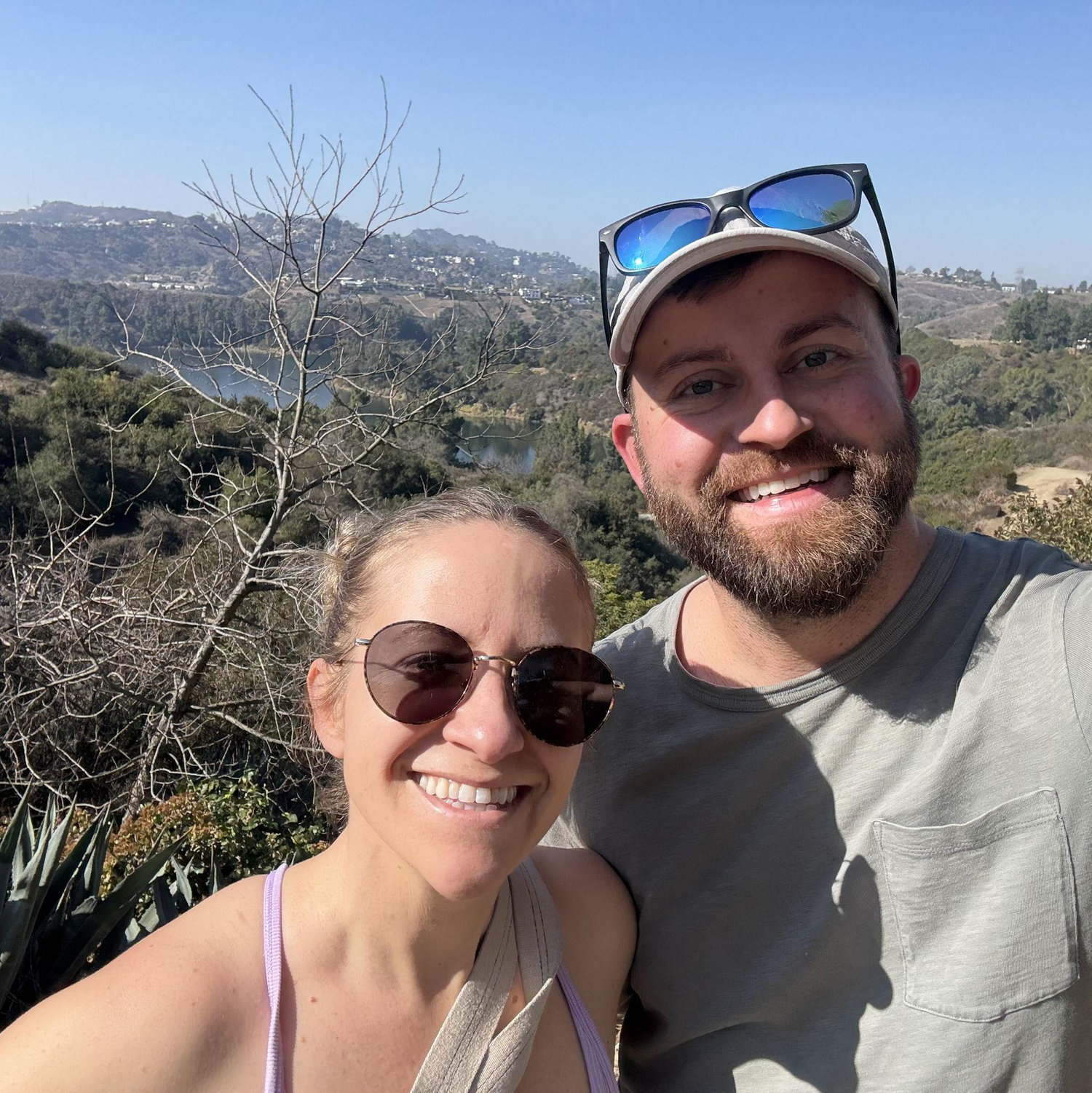 Our first time doing the Hollywood stairs together