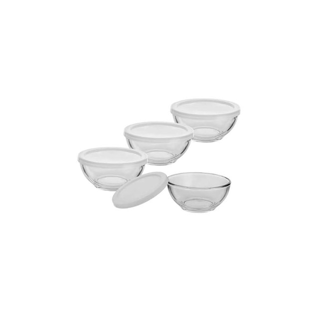 Libbey 8 Piece Selene Bowl Set, Clear