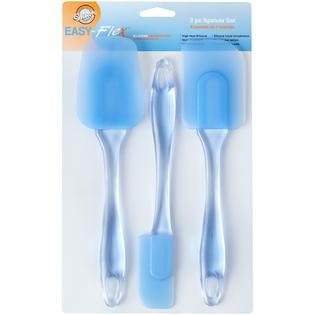 Wilton Easy Flex 3-Pc. Silicone Spatula Set - Blue