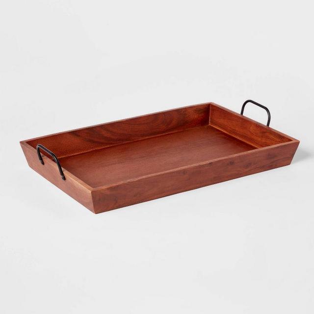 20" x 13" Wood Serving Tray - Threshold™