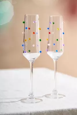 Confetti Flutes, Set of 2