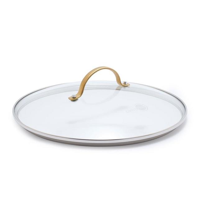 GreenPan Reserve 10" Tempered Glass Lid for Pots and Pans Cookware, Gold-Tone Handle with Matte Finish, Dishwasher and Oven Safe