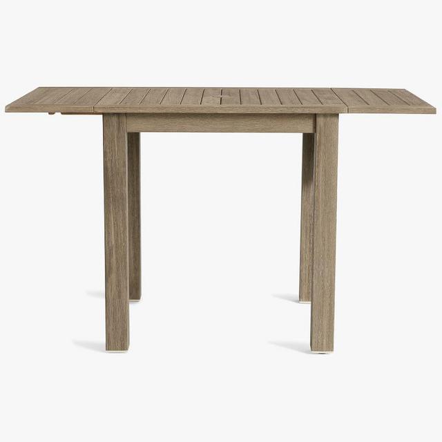 Indio FSC® Eucalyptus Drop Leaf Dining Table, Gray Driftwood