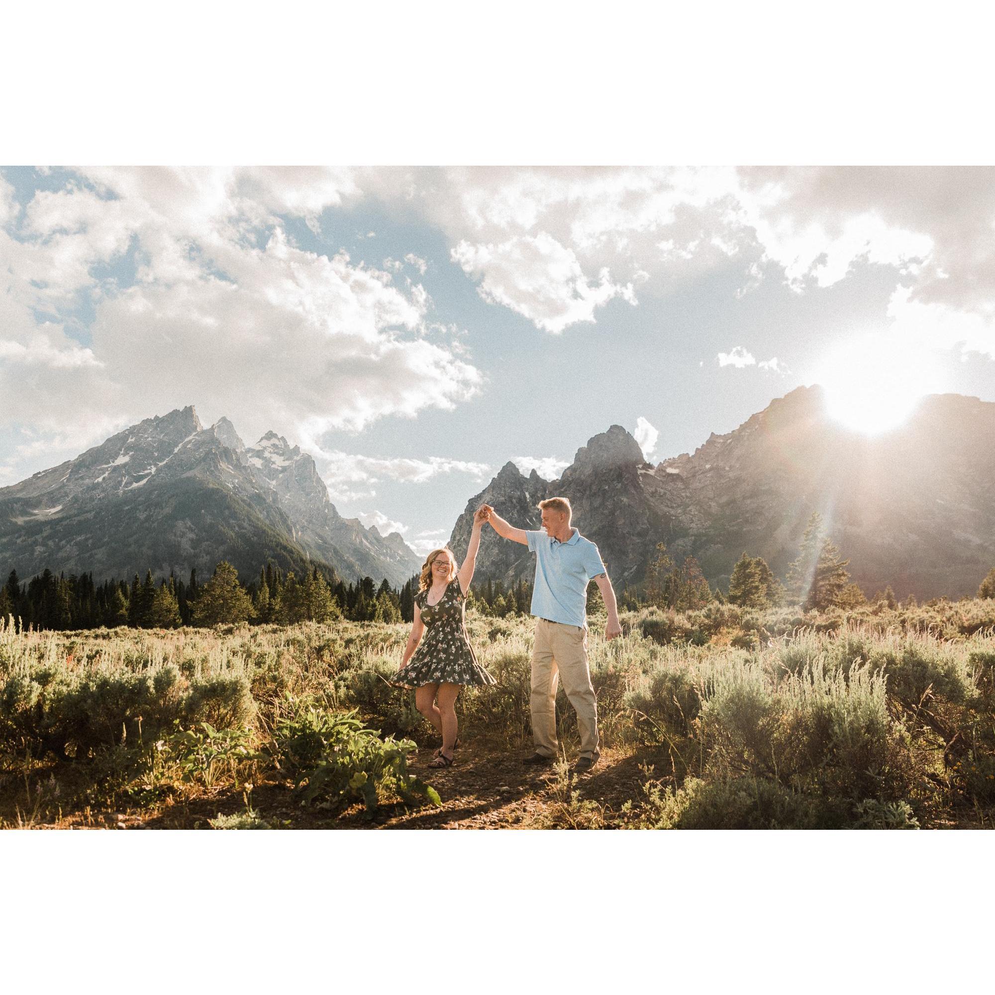 Part of our engagement session at the Grand Tetons.