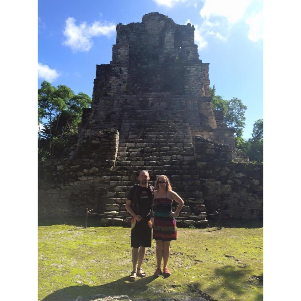 At the ruins in Mexico.