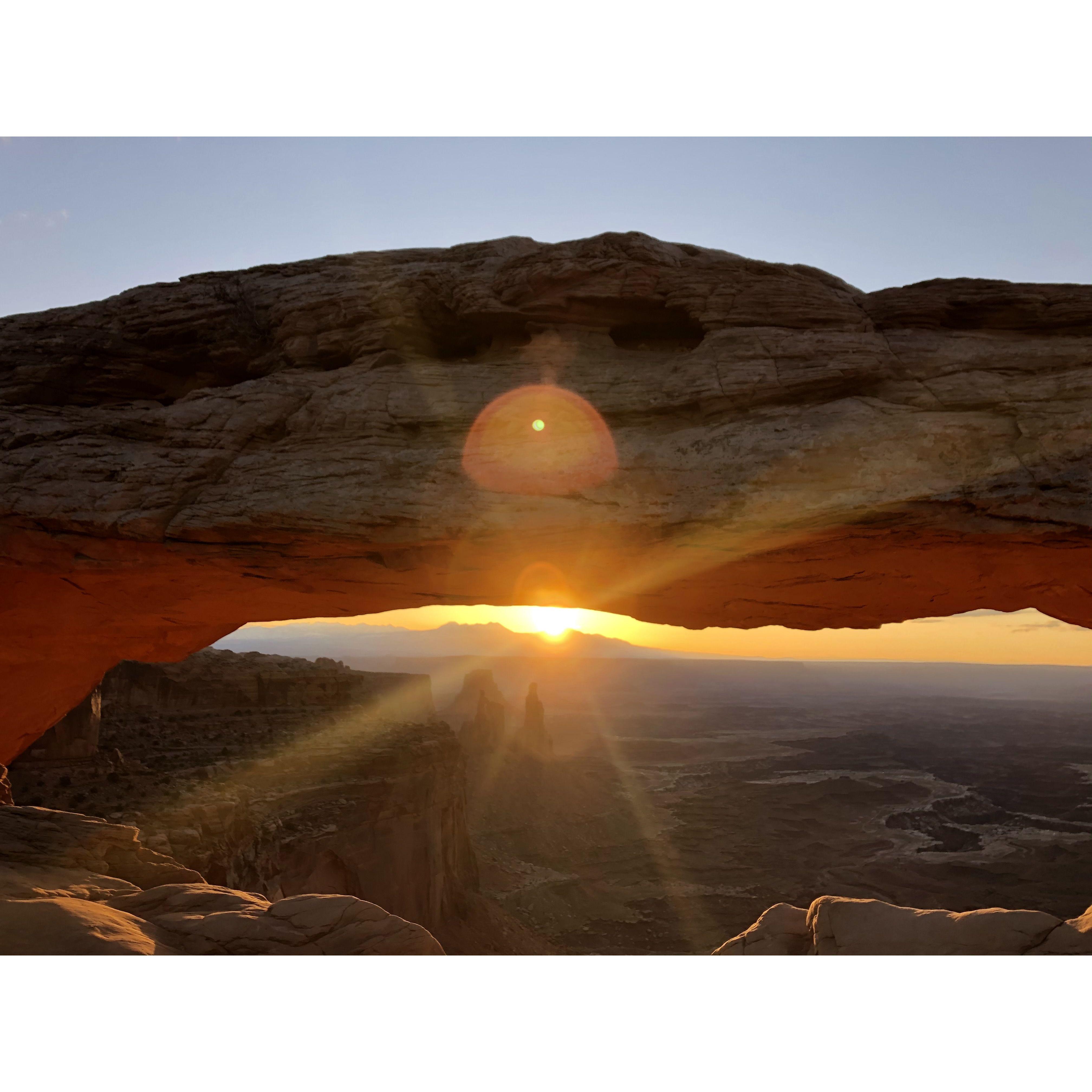 Woke up early for this sunrise together at Canyonlands National Park