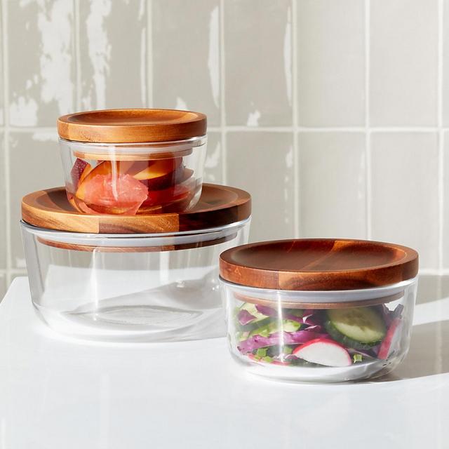 Pyrex ® Wood Lid Storage 6-Piece Set