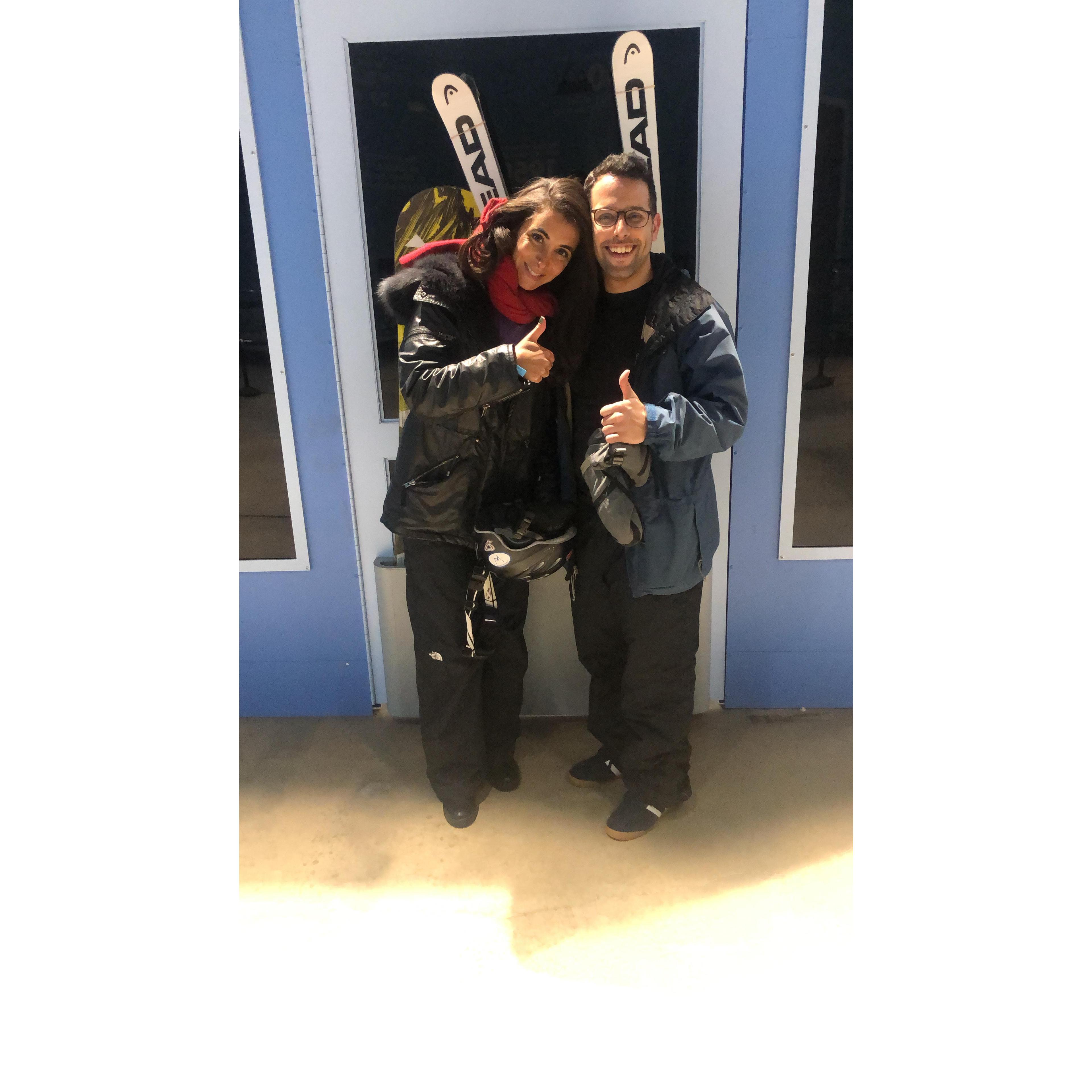 Ken's first time on skis in over 20 years!